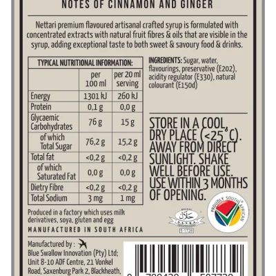 Nettari 750ML - Gingerbread FA Nettari Instabean Blue Curacao Ingredients
